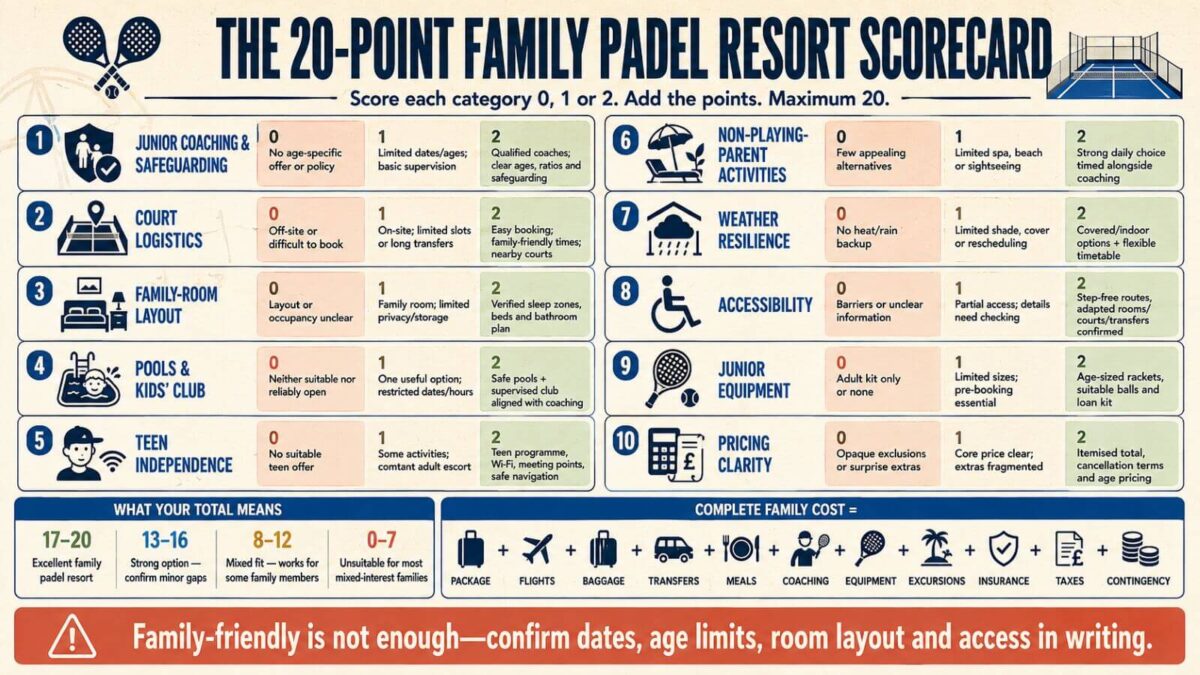 Family Padel Holidays: How to Plan for Different Ages, Abilities and Interests 1 20 points